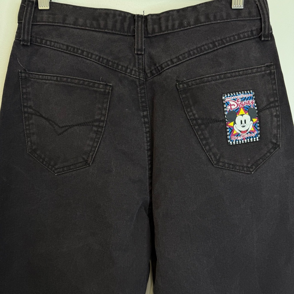 JouJou Vintage Disney Micky Black Jeans 90’s Women’s Junior Size 11 High Waist - Picture 9 of 14